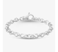 T. H. Baker Argentium Silver 7.5 Inch Bolt Style Chain Bracelet ARG-943023-7.5