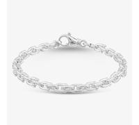 T. H. Baker Argentium Silver 7.5 Inch Horseshoe Link Chain Bracelet ARG-943034-7.5