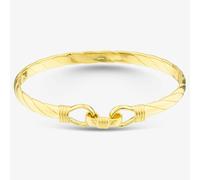T. H. Baker Gold Plated Medium Solid Hook Bangle S8033Y