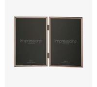 T. H. Baker Impressions Silverplated Double 4x6 Inch Photo Frame 8173