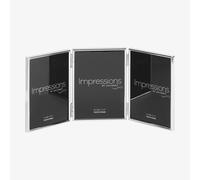 T. H. Baker Impressions Silverplated Triple Folding 5x7 Inch Photo Frame FS59657T