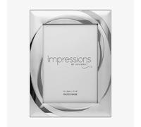 T. H. Baker Impressions Silverplated Two Tone Swirl 6x8 Inch Photo Frame FS100768