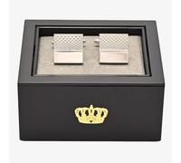 T.H.Baker Men's Harvey Makin Criss Cross Square Cufflinks HM2384 in Silver T.H.Baker Silver One Size