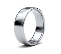 T. H. Baker Platinum 6.0mm Soft Court Wedding Ring 6GLS-PT