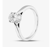 T. H. Baker Platinum Certified Lab Grown 1.00ct Oval Cut Diamond Solitaire Ring 196MT-P012