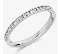 T. H. Baker Platinum Milgrain-Edge Diamond Eternity Ring FET1764