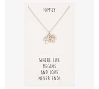 T. H. Baker Sentiments Family Tree Two-Tone Pendant 18549A