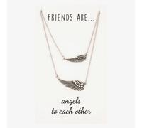 T. H. Baker Sentiments Friends are... Matching Angel Wing Necklaces 29956