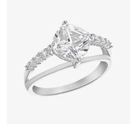 T. H. Baker Silver Cubic Zirconia Double Split Shoulder Ring 8.84.8609 - Q