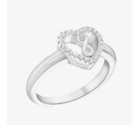 T. H. Baker Silver Cubic Zirconia Infinity Heart Ring 8.84.9679 - Q