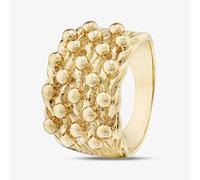 T. H. Baker Silver Gold Plated Five Row Keeper Ring S2006Y - V