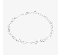 T. H. Baker Silver Open Heart Link Bracelet 8.22.6071