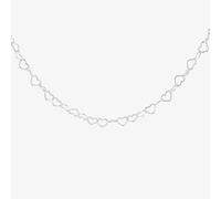 T. H. Baker Silver Open Heart Link Chain 8.12.6074