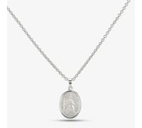 T. H. Baker Silver Oval St Christopher Chain P30-8031-SC118