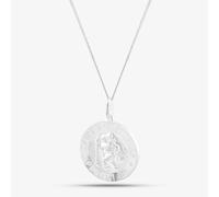T. H. Baker Silver Round Engraved St. Christopher Pendant 8-61-8079
