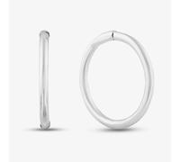 T. H. Baker Sterling Silver 11mm Sleeper Hoop Earrings S3524