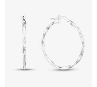 T. H. Baker Sterling Silver 30mm Twist Hoop Earrings S3460