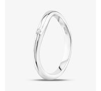 T. H. Baker Sterling Silver Cubic Zirconia Plain Band Ring SR07726C - P