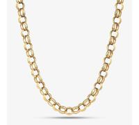 T. H. Baker Sterling Silver Gold Tone 24 Inch Patterned Belcher Chain S1075Y-24