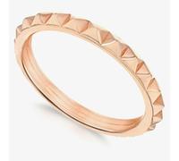 T. H. Baker Sterling Silver Rose Gold Pyramid Stacking Ring 8.80.0850 - L