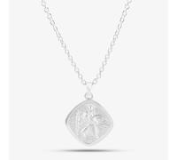 T. H. Baker Sterling Silver St Christopher Square Necklace P30-8020-SC1318