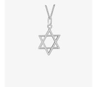 T. H. Baker Sterling Silver Star Of David Pendant Necklace 8.64.3071