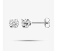 T.H.Baker Women's 9ct White Gold 0.50ct Four Claw Diamond Stud Earrings TH0123554 in Silver T.H.Baker Silver One Size