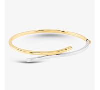 T.H.Baker Women's 9ct Yellow Gold Two Colour Crossover Bangle BN488 | Size: Standard T.H.Baker Gold Standard