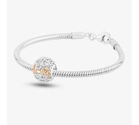 T.H.Baker Women's Rosa Lea Family Charm AM-2THB013906 in Silver T.H.Baker Silver One Size