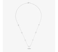 T.H.Baker Women's Rosa Lea Pave Squares & Circles Necklace AM-2THB017804 in Silver | Size: 18 inches T.H.Baker Silver 18 inches