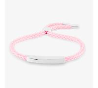 T.H.Baker Women's Rosa Lea Pink Cord Bar Toggle Bracelet AM-2THB033604 in Silver | Size: Adjustable T.H.Baker Silver Adjustable