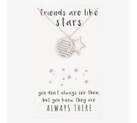 T.H.Baker Women's Sentiments Good Friends Engraved Disc Pendant 18382 in Silver | Size: 16-18inch T.H.Baker Silver 16-18inch