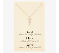 T.H.Baker Women's Sentiments Hope Makes All Things Work Pendant 18140S in Silver | Size: 16-18inch T.H.Baker Silver 16-18inch