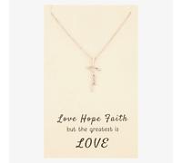 T.H.Baker Women's Sentiments The Greatest is Love Pendant 18139S in Silver | Size: 16-18inch T.H.Baker Silver 16-18inch