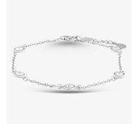 T.H.Baker Women's Silver 6.5-8.5 Inch Bezel-set Crystal Bracelet B614589 | Size: 7.5inch T.H.Baker Silver 7.5inch