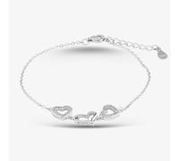 T.H.Baker Women's Silver 6.5-8.5 Inch PavÃ© Open Heart Bracelet B613594 | Size: 7.5inch T.H.Baker Silver 7.5inch