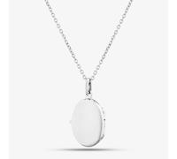 T.H.Baker Women's Silver Plain Oval Locket P-31066 | Size: 18 inches T.H.Baker Silver 18 inches