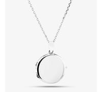 T.H.Baker Women's Silver Plain Round Locket P-31085 | Size: 18 inches T.H.Baker Silver 18 inches