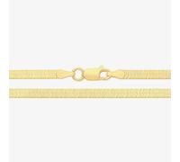 T. H. Baker Yellow Gold Plated Flat Snake Chain Bracelet G1384Y/10