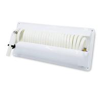 T-H Marine Pressure Wash Hose Station - 25' Coiled Hose, 5' Supply Hose, Brass Fittings, Mountable Holder, Marine Cleaning and Outdoor Storage, White