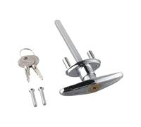 T-Handle Garage Door Lock with Keys Zinc Alloy Silver Lock for RV Trailer