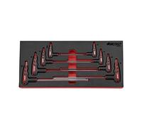 T-Handle Hex Set 8 Pieces 2-10mm Non-Slip Ball-Ended in EVA Foam BX020-R