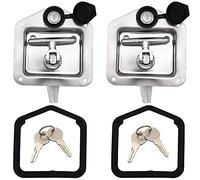 T-Handle Latch,2 Truck Tool Box Latch Stainless Lock Replacement Handle with 4 Keys for Camper RV Trailer Door Toolbox