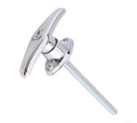 T Handle Lock for Garage Door Zinc Alloy Material with Waterproof Connecting Rod Short Bar Suitable for Trailers, RVs, and Industrial Applications (Silver)
