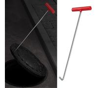 T Handle Manhole Cover Hook - Portable Lifting Tool for 28-98 cm Drain & Sump Pump Covers, Durable 8mm Steel Puller, Efficient Moving & Lifting Solution