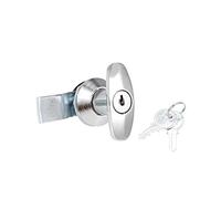 T-Handle Oval Cam Lock Latch Locked Key Lock Zinc Alloy Chrome Plated for Cabinet Cupboard Door
