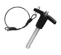 T Handle Quickly Release Pin with Push Button Stainless Steel Ball Locking Pin Quick Insertion Stainless Steel Ball Locking with Lanyard Cable