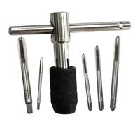 T Handle Tap Wrench Set, Machine Tap Set, Thread Cutting Tool, Ratchet Tap Wrench, T Type Tap Wrench, Standard Pipe Tap Wrench, Tap Wrench for Machine Screws, Pipe Thread Tapping Tool