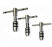 T-HANDLE TAP WRENCH SET OF 3 PCS SOLID COLLET JAWS FOR TAPPING & REAMING