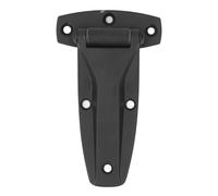 T Hinge Soft Close Tee Hinge, Zinc Alloy T Strap Hinge Replacement for Toolbox, Car Door, Cabinet and Furniture, Low - Noise Silent Closing with Universal Inward Outward Fit (Black)